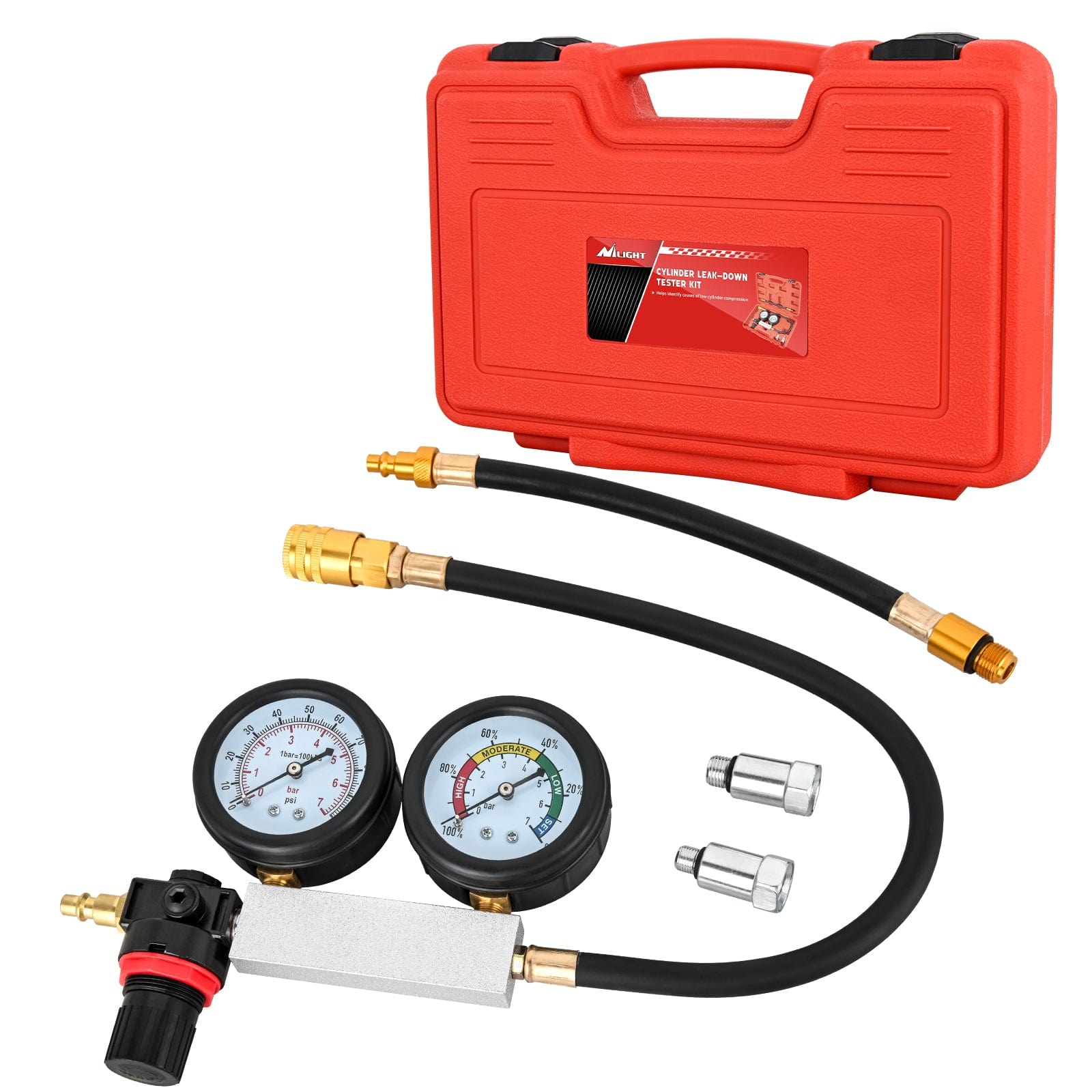 5 pcs Cylinder Leak Down Tester Kit