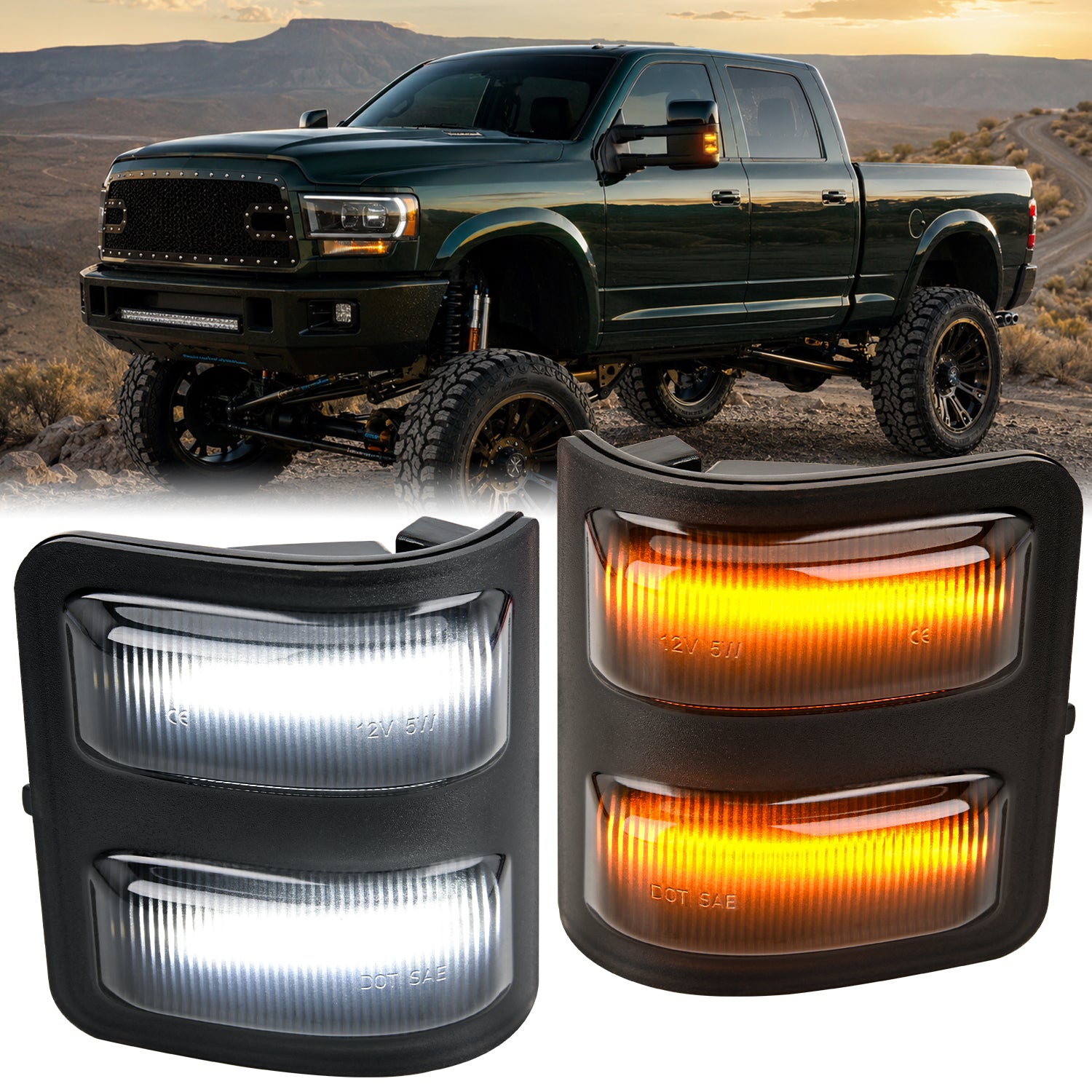 2008 2009 2010 2011 2012 2013 2014 2015 2016 Ford F250 F350 F450 F550 Super Duty Side Mirror Marker Light