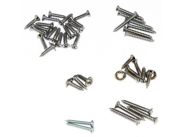 Interior Trim Screw Kit, 19768 Mustang