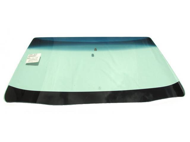 Windshield Glass, tinted, green sun shield, Carlite