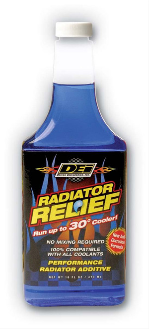 DEI 040200 Radiator Relief Coolant Additive - Blue - 16 oz Up to 30 Degree Drop