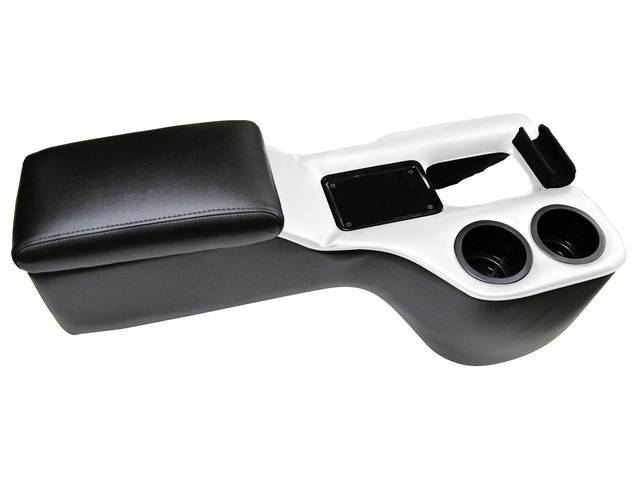 Saddle Cruiser Console, Black & White Sierra Grain Vinyl