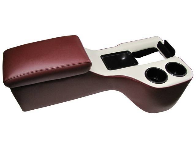Saddle Cruiser Console, Dark Red & White Sierra Grain Vinyl