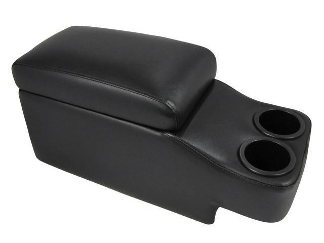 Saddle Hugger Console, Black Sierra Grain Vinyl