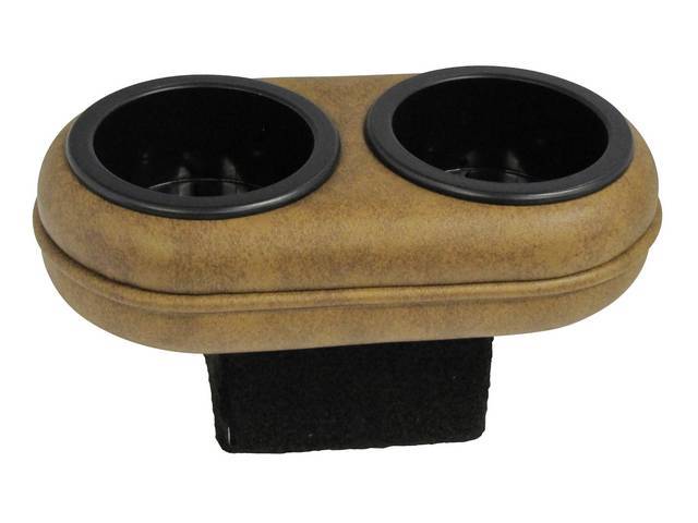 Plug and Chug Ash Tray Mounted Drink Holder, Ginger Corinthian Grain Vinyl