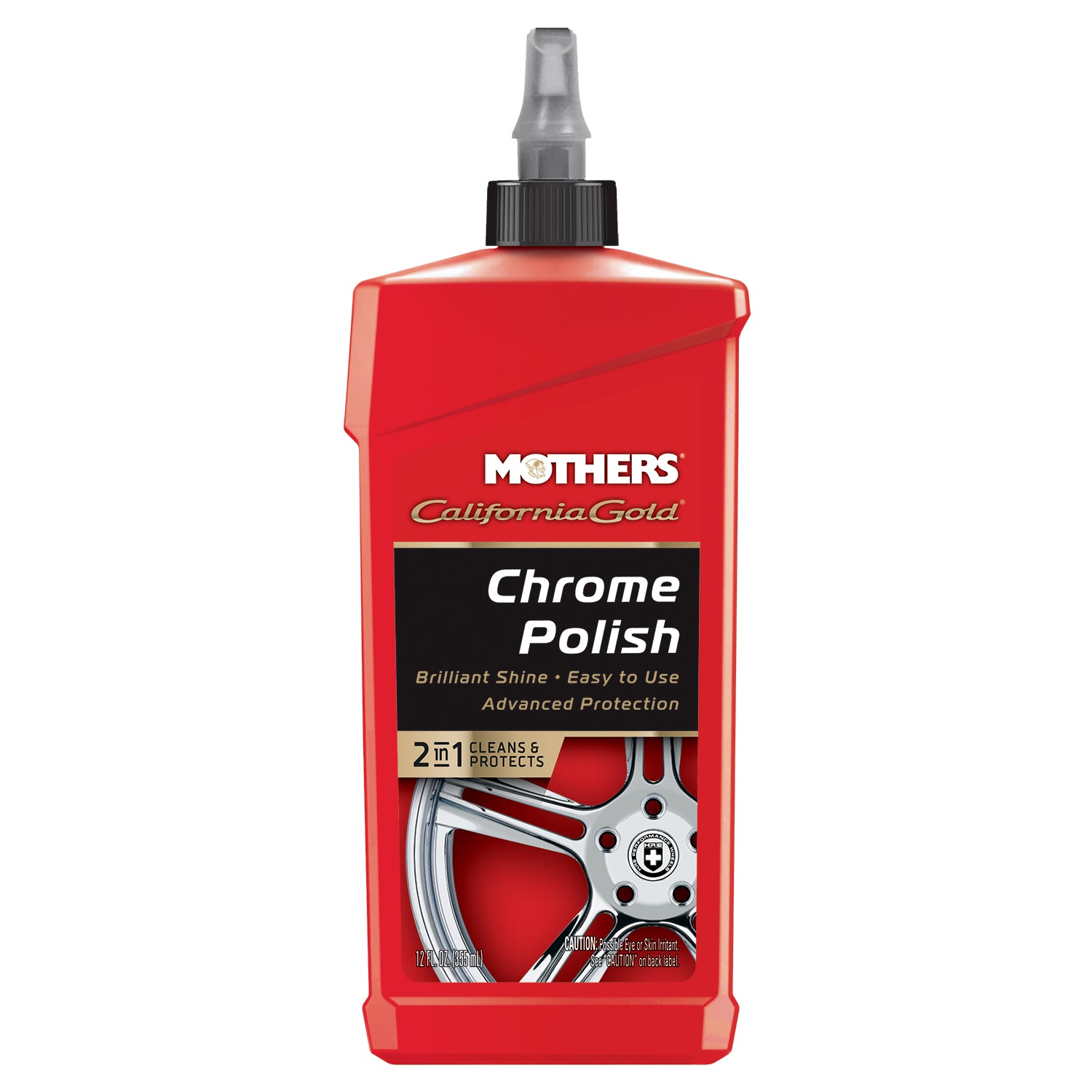 MOTHERS 05212 California Gold Chrome Polish - Shine & Protect - No Streak12 oz.