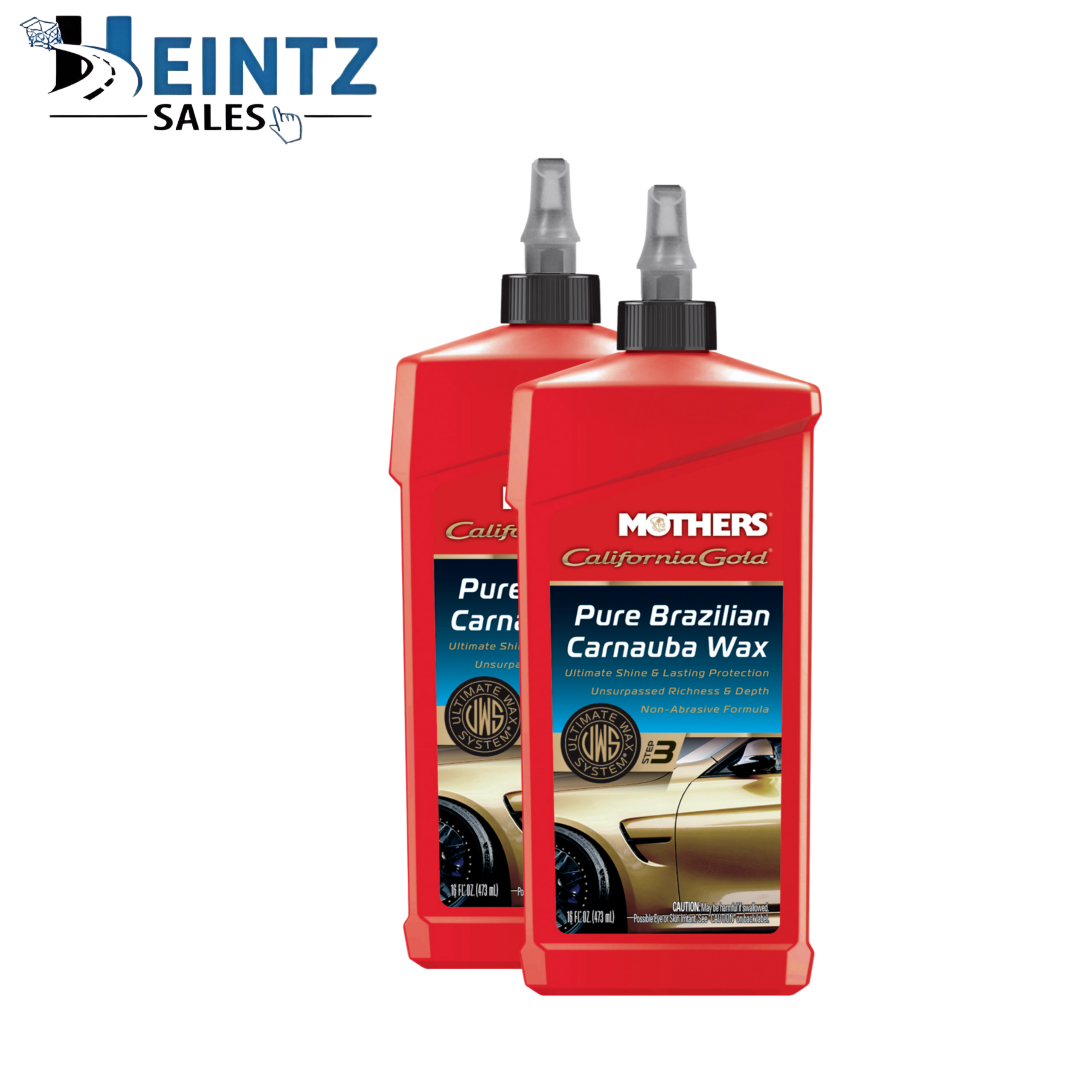 MOTHERS 05750 California Gold Pure Brazilian Carnauba Wax 2 PACK - Clean & Protect - 16 oz.