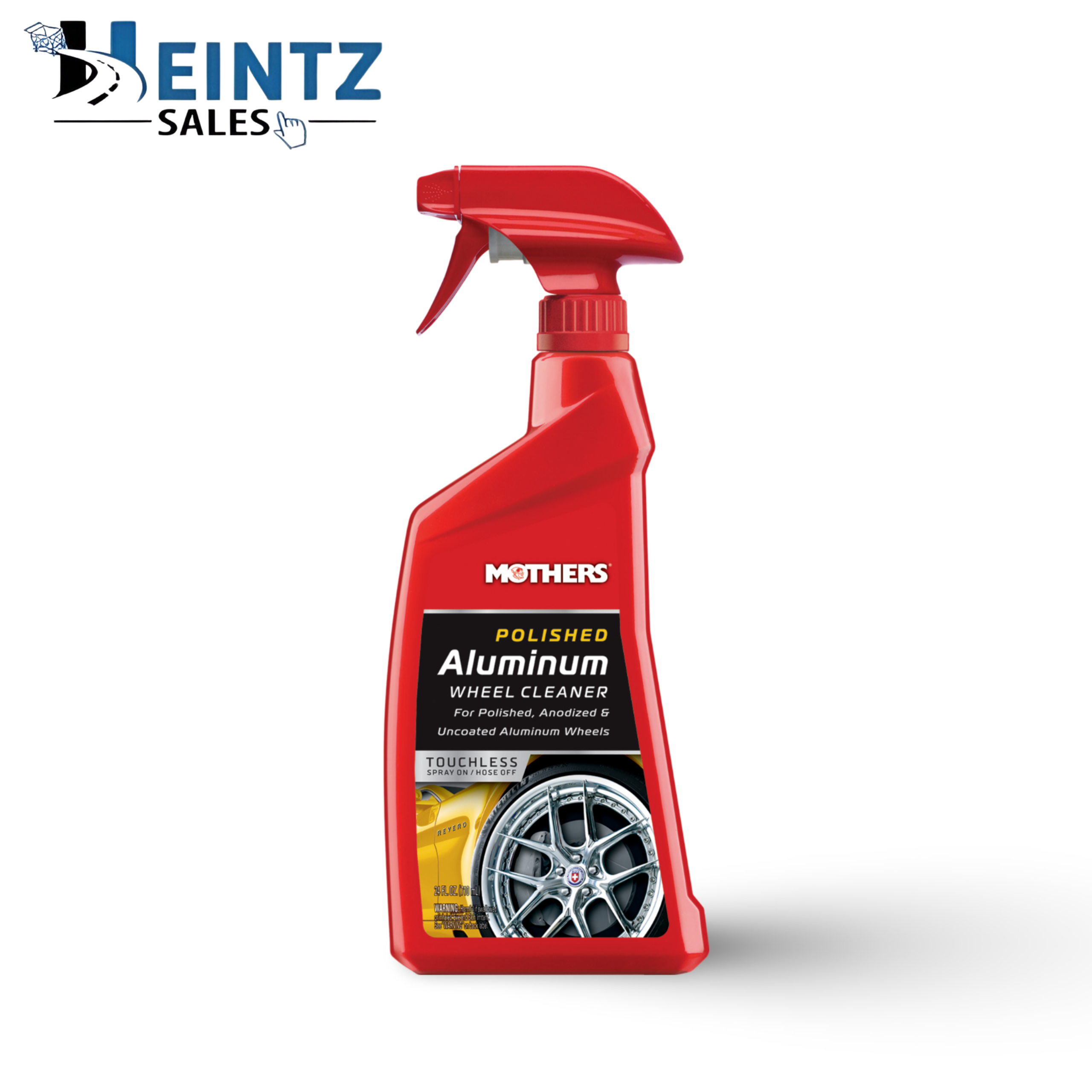 MOTHERS 06024 Polished Aluminum Wheel Cleaner - Dissolves Dust & Grime - 24 oz.