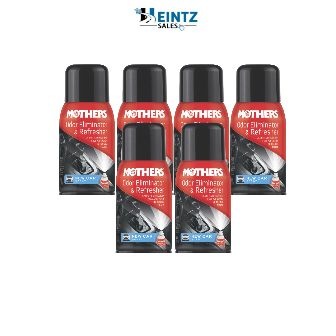 MOTHERS 06811 Odor Eliminator & Refresher 6 PACK - New Car Scent - Fogger - 2 oz.
