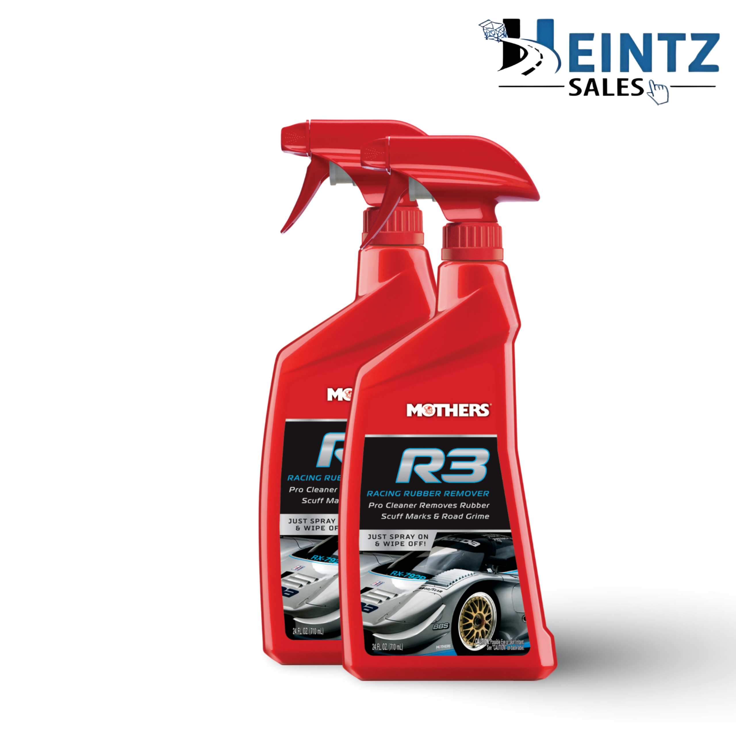 MOTHERS 09224 R3 - Racing Rubber Remover 2 PACK - Removes grime, dirt & soil - 24 oz.