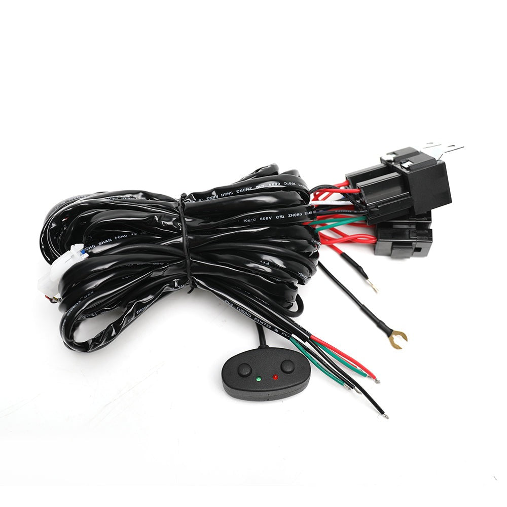 18AWG Truck Jeep ATV UTV Wire Harness For Dual Beam Light Pods-Oval Switch