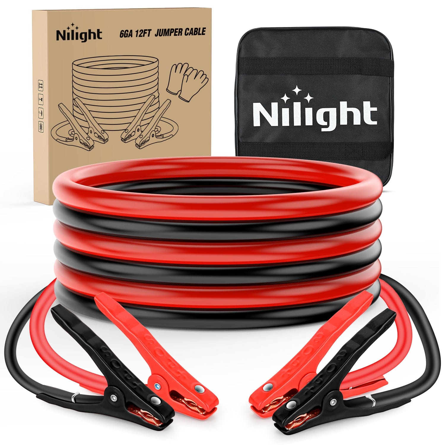 6 Gauge 12 FT Heavy Duty Jumper Cable