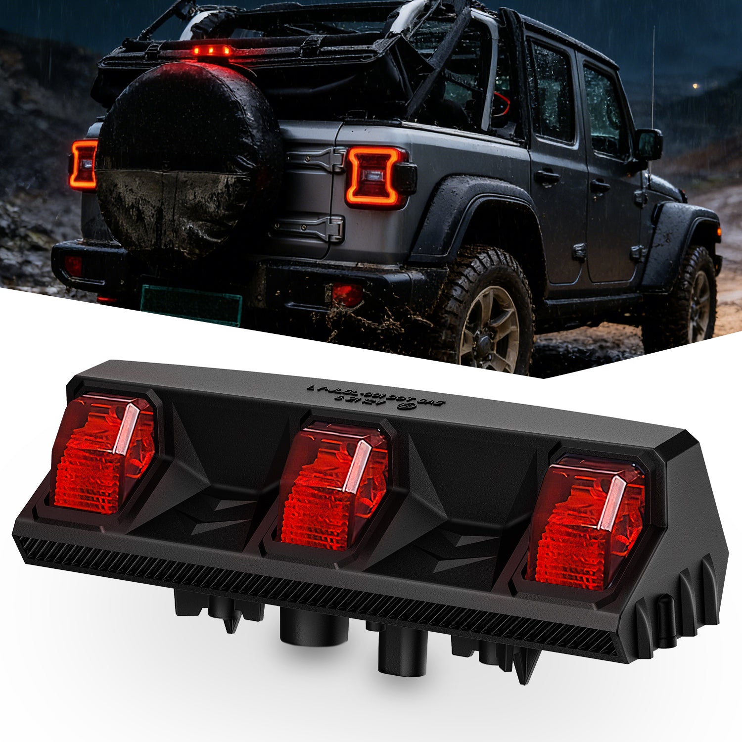 2018 2019 2020 2021 2022 2023 Jeep Wrangler JL JLU Third Brake Light Upgrade