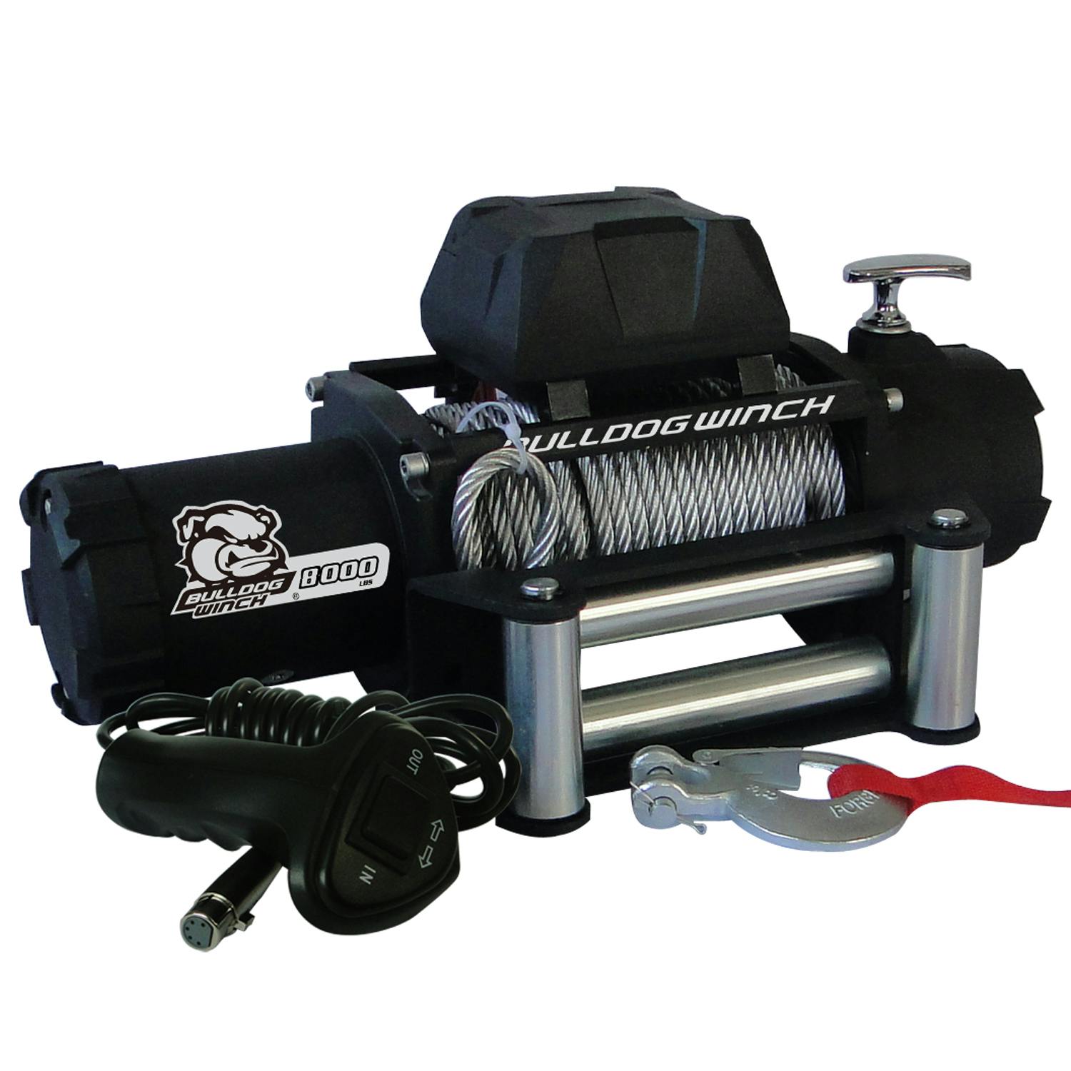Bulldog Winch Co LLC 10041 8000lb Winch with 5.2hp Series Wound Motor, Roller Fairlead