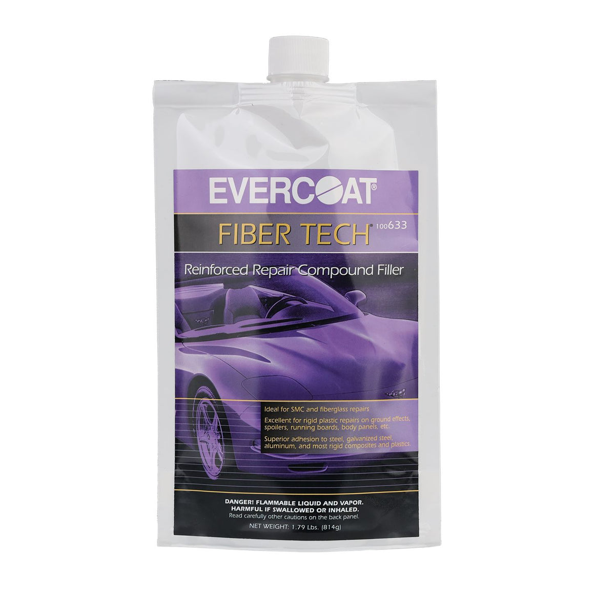 Evercoat Fiber Tech Reinforced Repair Compound 100633 1.79 lb Magenta Heavy Paste with Blue Cream