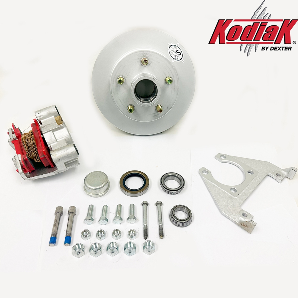 Kodiak Single Wheel Disc Brake Kit for a 3,500 Pound Trailer Axle - K71-1H-10-DDD