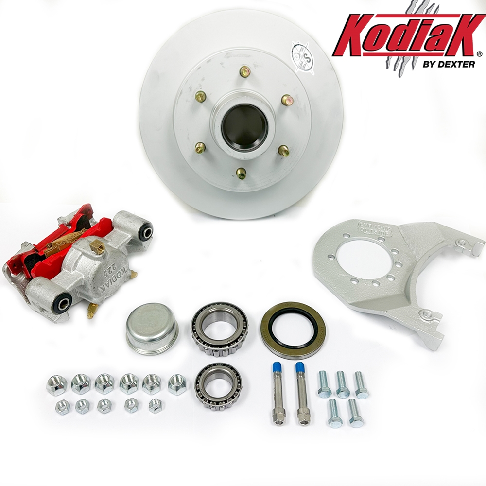 Kodiak Single Wheel Disc Brake Kit for a 5,200 lbs. Trailer Axle - 1HRCM12DACKIT