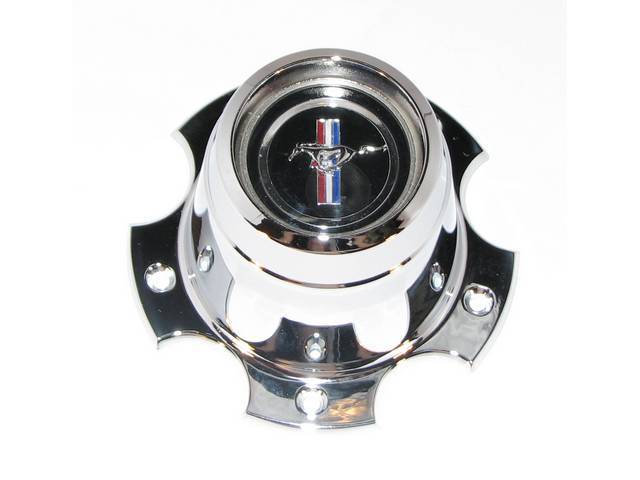 Slotted Aluminum Wheel Center Cap, Black Center