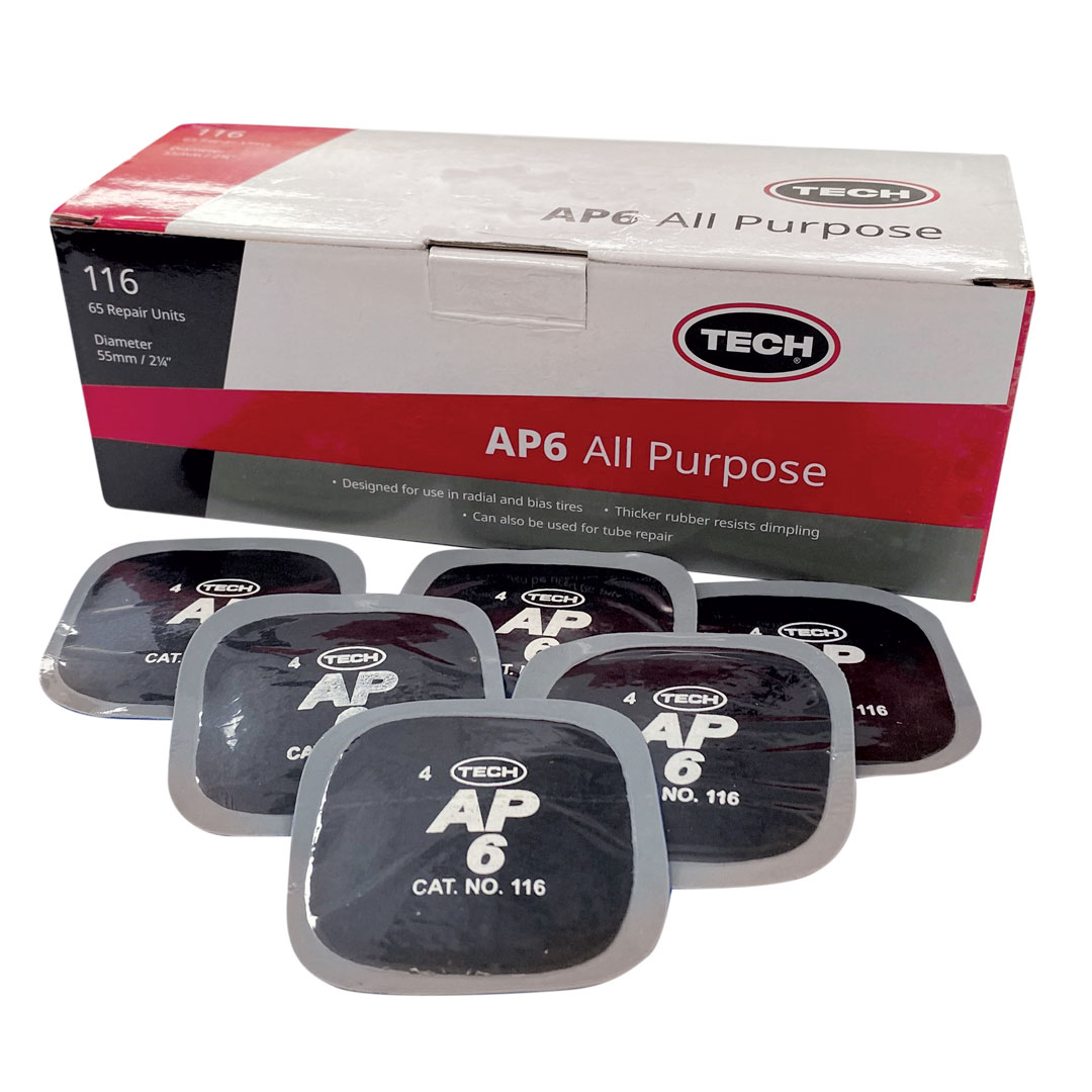 116 - AP6 Square All-Purpose Tire Repair 2 1/4″ (55mm), BOX OF 65