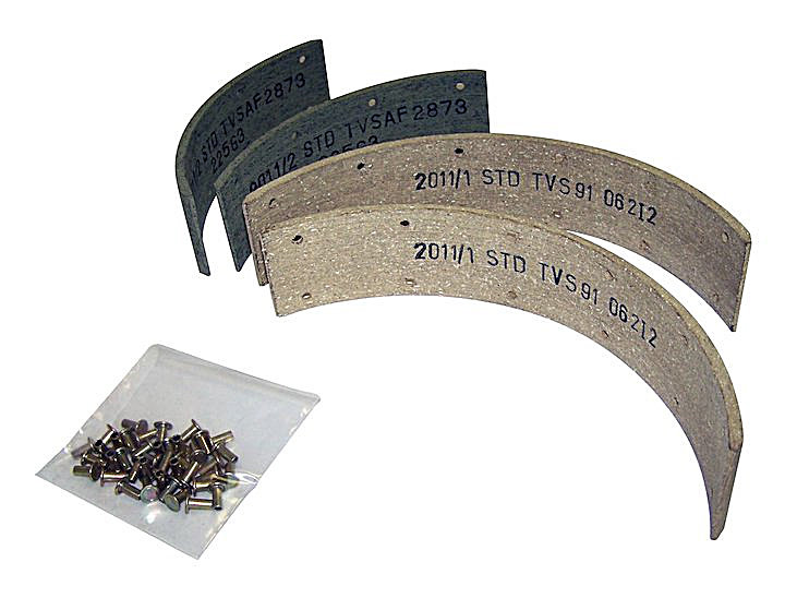 Crown Automotive 116600 Brake Lining Set for 41-63 Willys MB, M38 & M38-A1 and 45-68 Jeep CJ