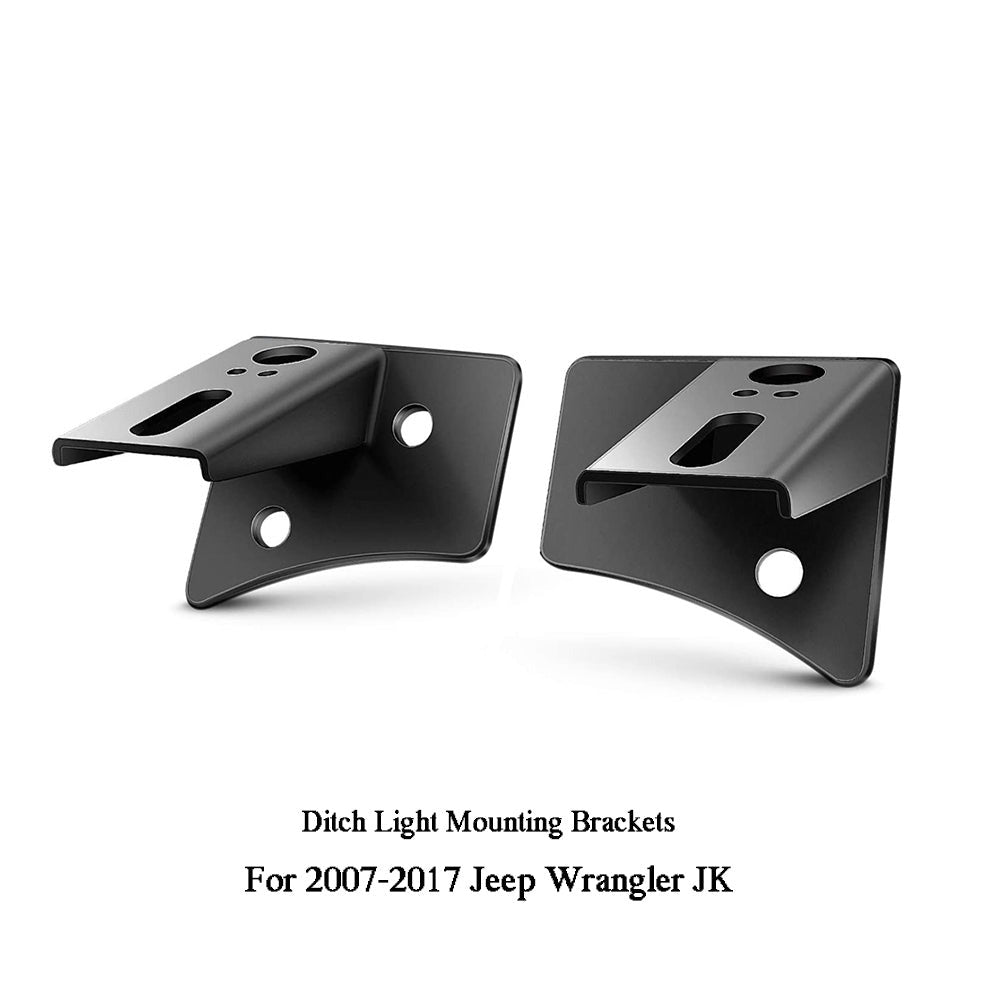 2007-2017 Jeep Wrangler JK A-Pillar Light Mounting Brackets