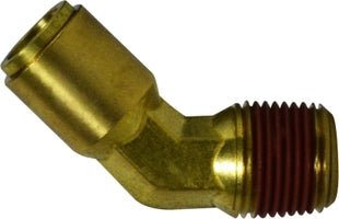 1/2 Push in x 1/2 MIP | DOT Approved 45 Degree Elbow | Brass