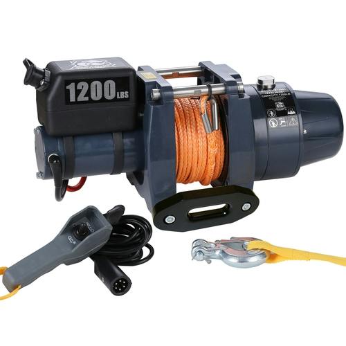 Bulldog Winch Co LLC 12002 Hoist 1200 LB 12vDC Synthetic Rope