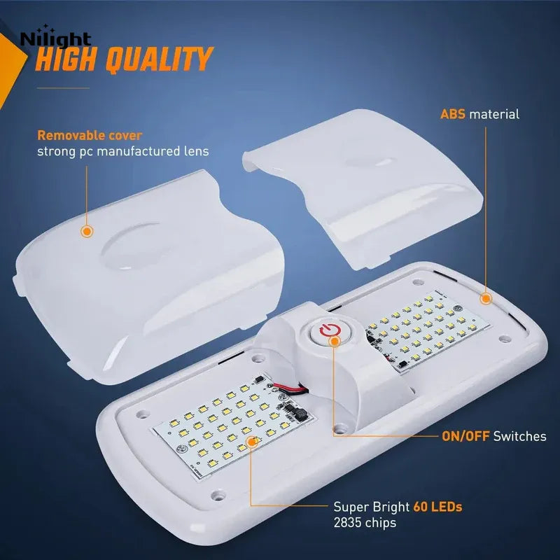 RV Interior Ceiling White LED Lights (Pair)
