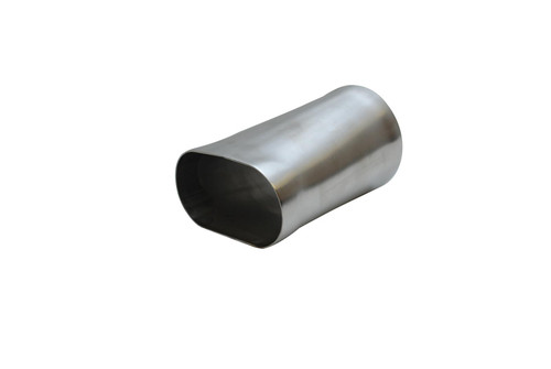 Vibrant 13170 Exhaust Pipe Adapter T304 Stainless Steel 3" OD to 3" Oval - 6" L