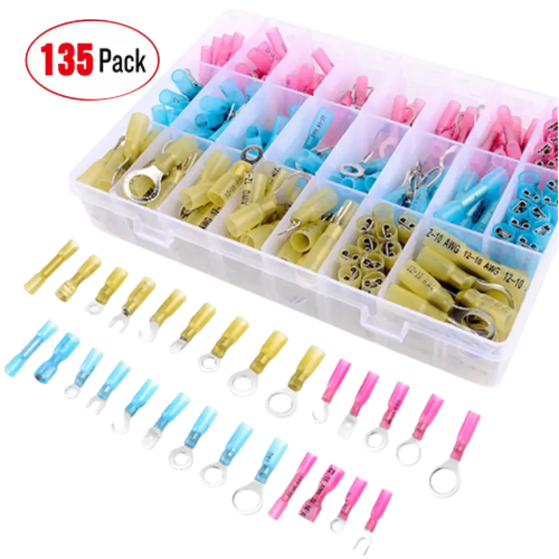 135Pcs Heat Shrink Wire Connectors