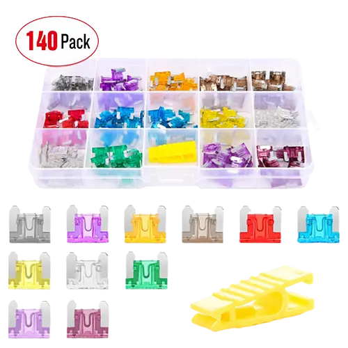 140PCS Low Profile Mini Blade Fuse Set