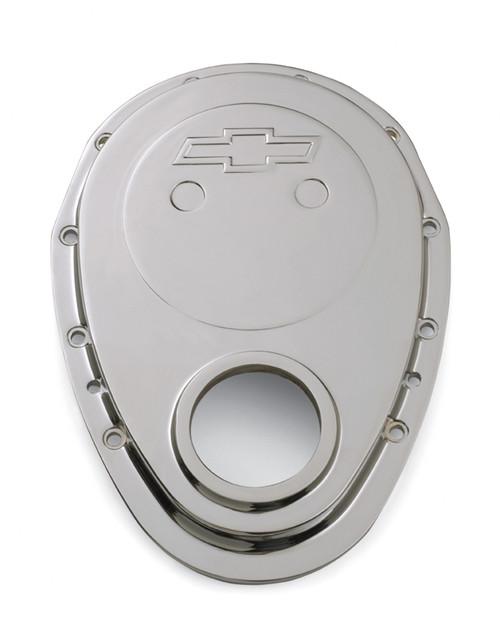 Proform 141-218 Chrome Plated Aluminum Timing Chain Cover - Small Block Chevy