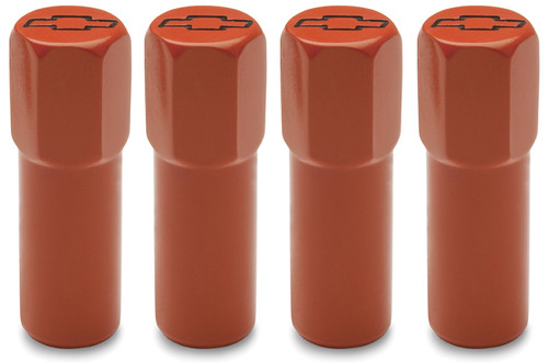 Proform 141-601 Orange Valve Cover Mini Nuts Set of 4 - 1/4"-20 Chevy Bowtie