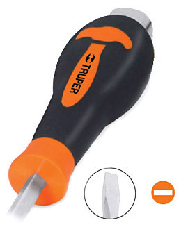 Truper 1/4x4" Slotted Demolition Screwdriver #14158-2 Pack