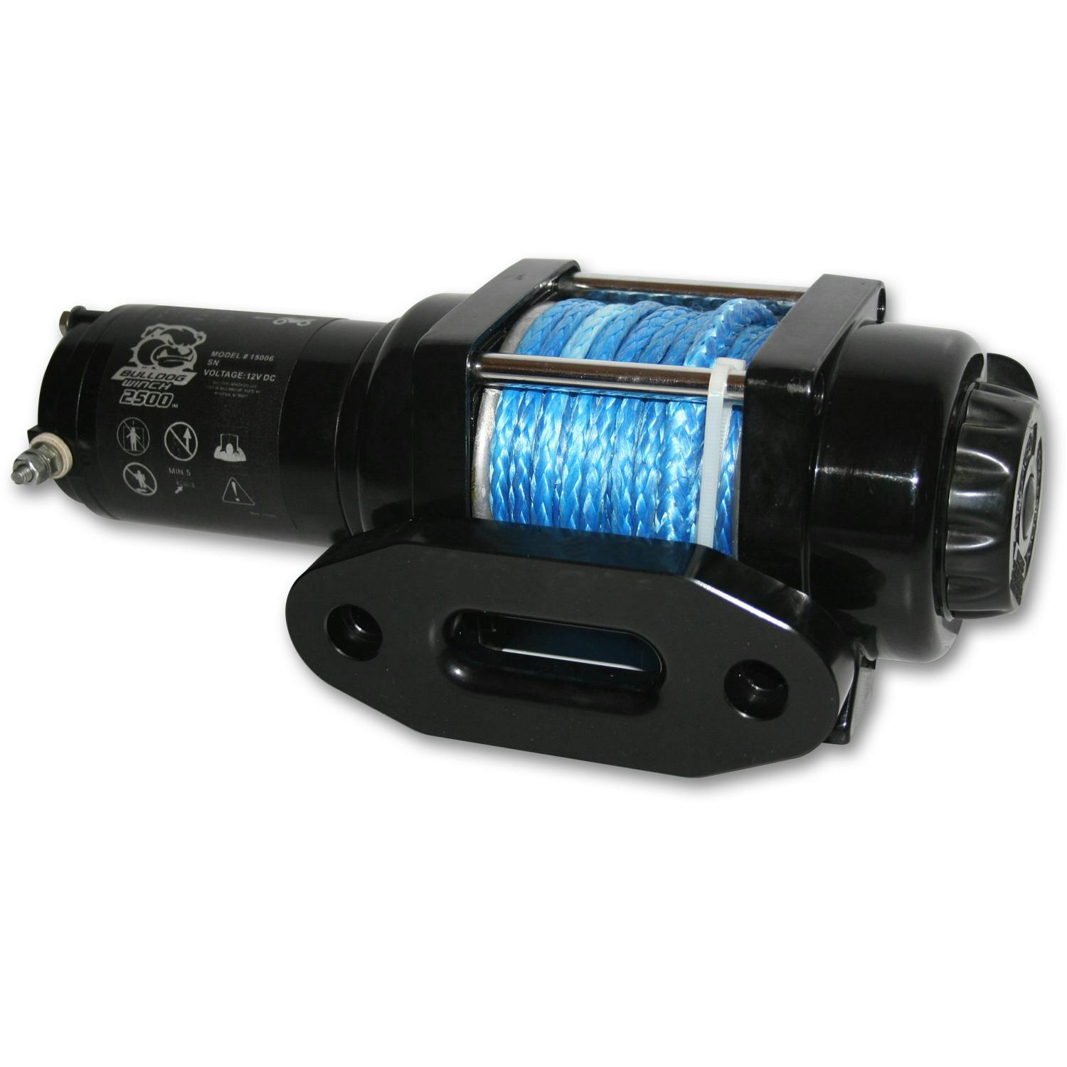 Bulldog Winch Co LLC 15014 2500lb ATV Winch w/syn rope, Alu Hse Frld, mini-rocker switch, mnt channel