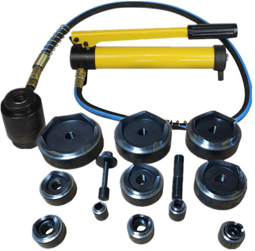 15ton Hydraulic Knockout Punch Kit Hand Pump 11 Dies Tool Hydraulic Opener Maxim