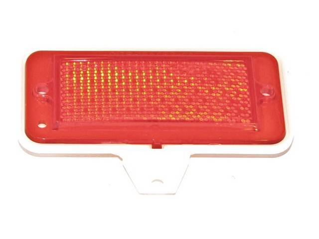 Rear Quarter Panel Side Marker Light, RH, Red, Ford Oval Logo