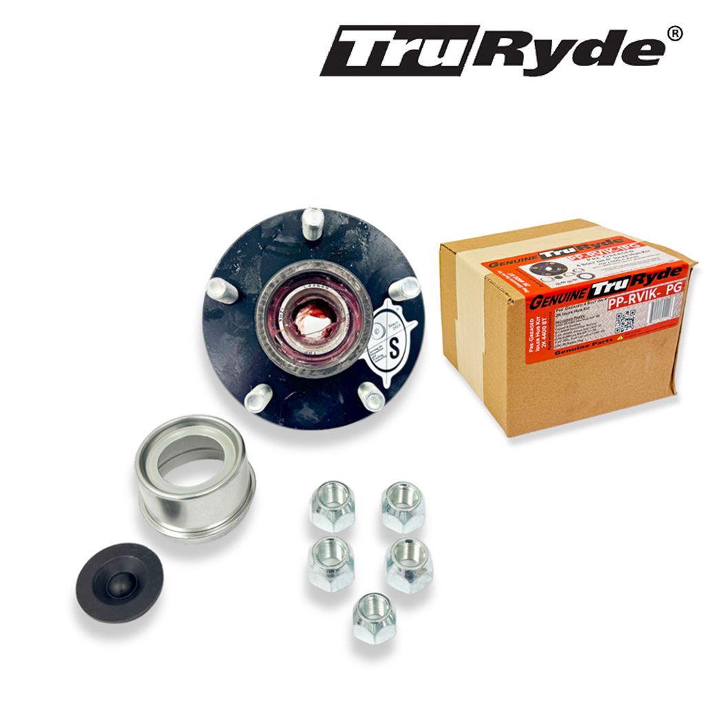 TruRyde Pre-Greased 5-5" Trailer Hub with Parts for a 3,500 lbs. Trailer Axle - PP-RVIK-5PG