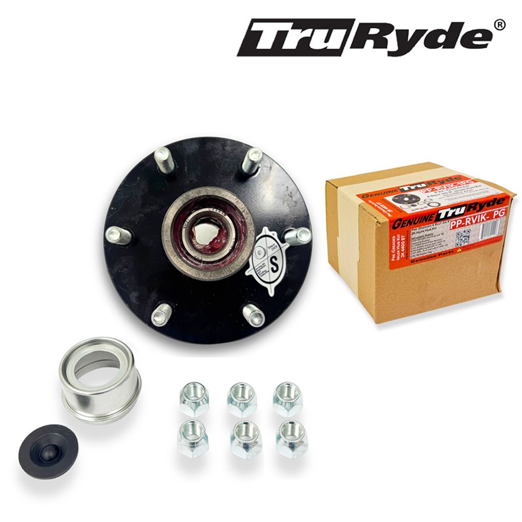 TruRyde Pre-Greased 6-5.5" Trailer Hub with Parts for a 3,500 lbs. Trailer Axle - PP-RVIK-7PG