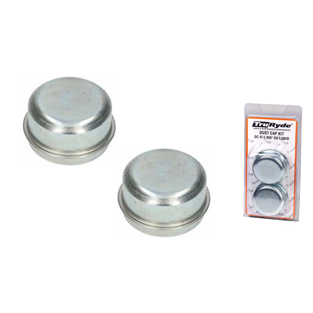 TruRyde Pre-Packaged Dust Cap Kit for 2,000 lbs. to 3,500 lbs. Trailer Axles 1.99 OD - PP-DC-1
