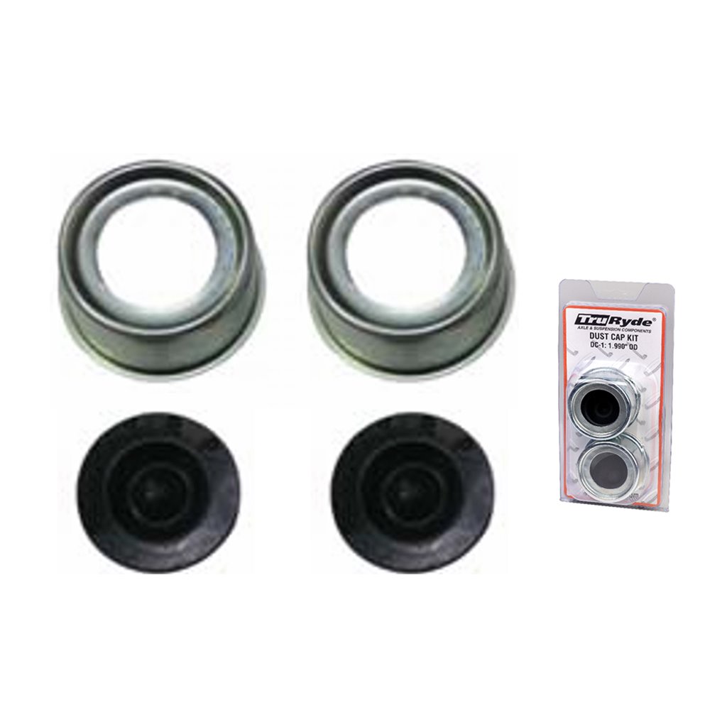 TruRyde Pre-Packaged Lube Dust Cap Kit for 5,200 lbs. to 6,000 lbs. Trailer Axles 2.450 OD - PP-DC-5