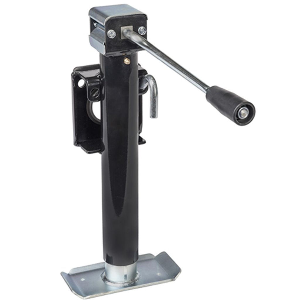 TruRyde 2,000 lbs. 15" Travel Side Wind Swivel Retaining Ring Mount Jack - TR-JSWR2K-15