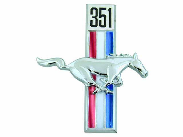Fender Emblem, Tri-Bar Running Horse 351, RH