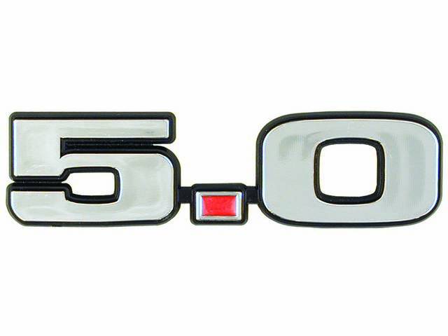 EMBLEM, FENDER, 5.0