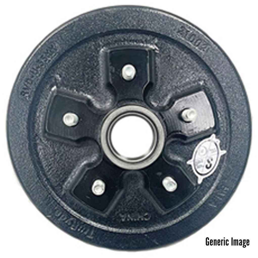 TruRyde 5-4.5" Bolt Circle 7" Trailer Hub/Drum for a 2,500 lbs. Trailer Axle - RVD-BT-5450