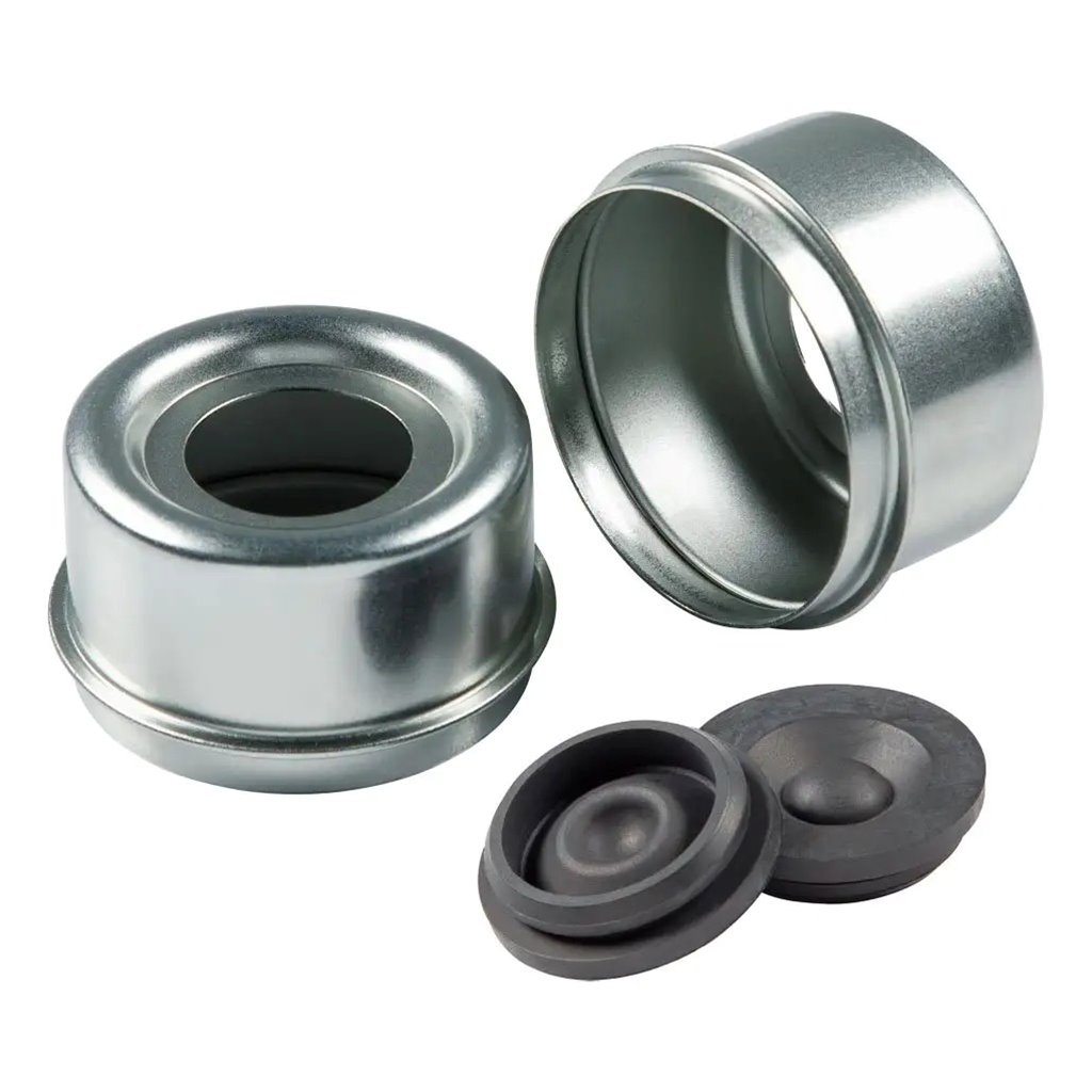 Lippert Press-In Dust Cap, 2.45" Diam., 5,200-6,000-lb. Axles, Super Lube, 2 Pack - 2023134662