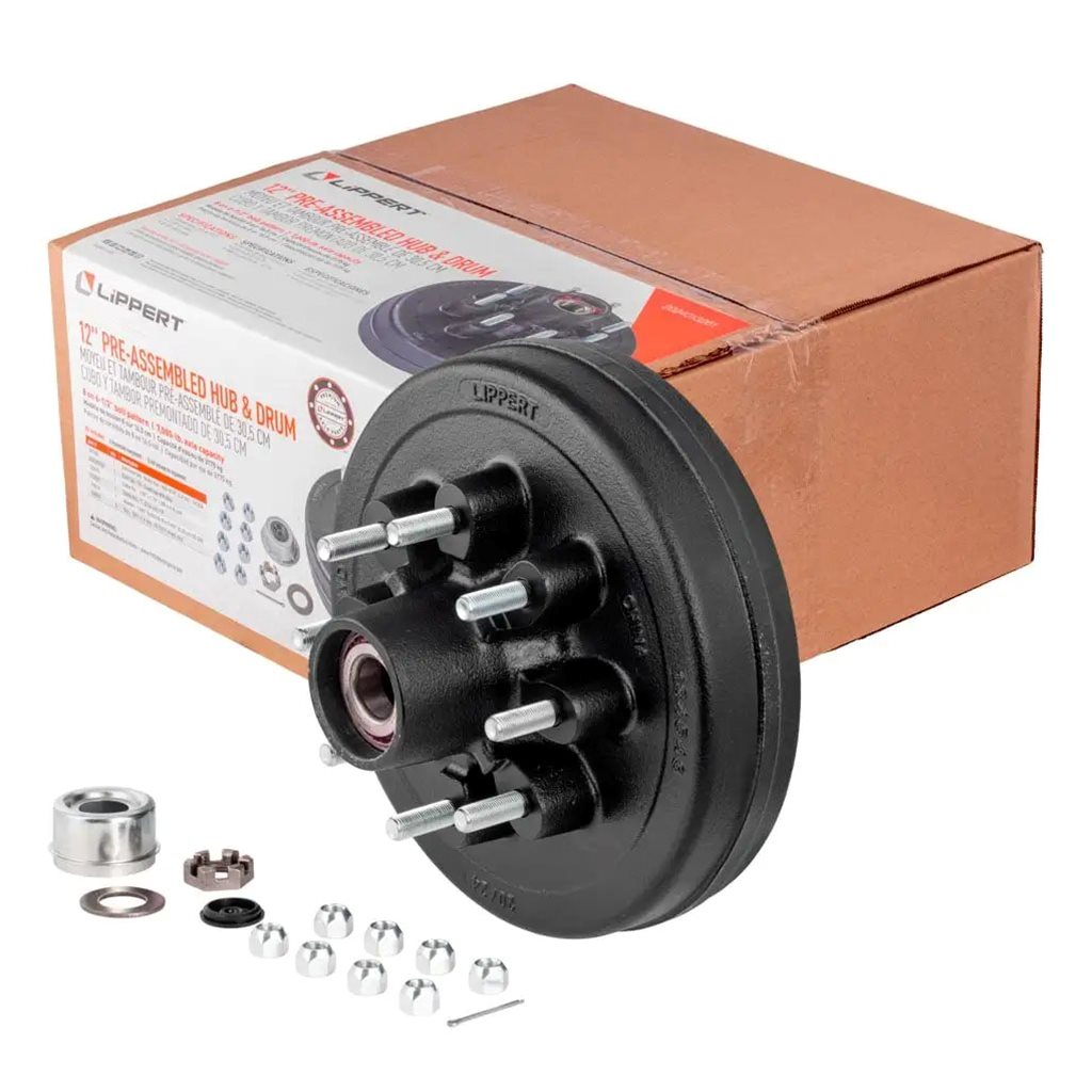 Lippert 12" Brake Hub Complete Kit with Installed Bearings, 7,000-lb. Axles - 2024013261