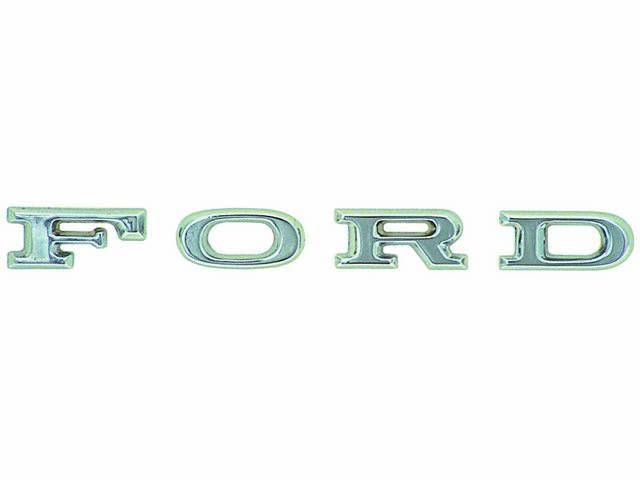 Hood, Tailgate or Trunk Lid Emblem Letter Set, FORD