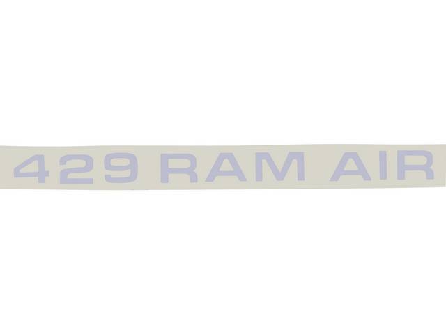 Hood Scoop Decals, 429 RAM AIR, Argent