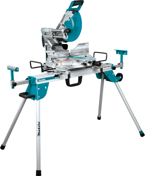 12" Dual-Bevel Sliding Compound Miter Saw with Laser and Stand, Unique 2-Steel, LS1219LX